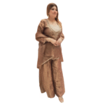 Silk Short Kurti with Sharara