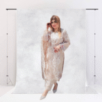 Beige Embroidered Dress