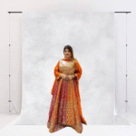 Orange Red Bridal Lehenga